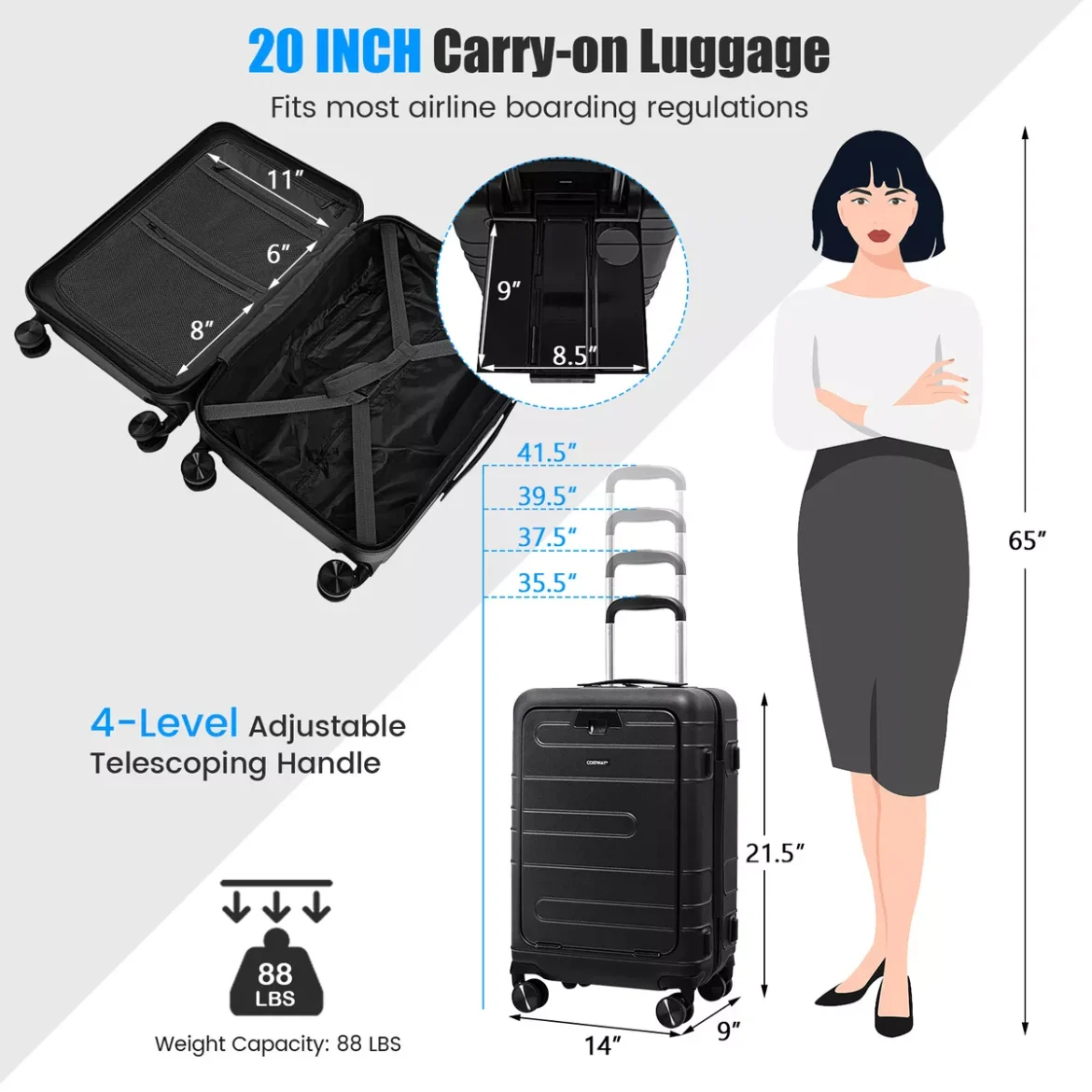22 by 14 by 9 Luggage
