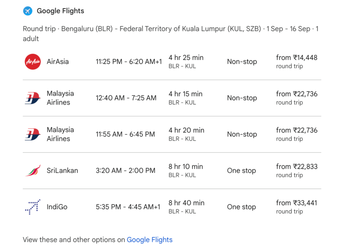 Travel Planning What Airlines Don'T Show Up on Google Flights